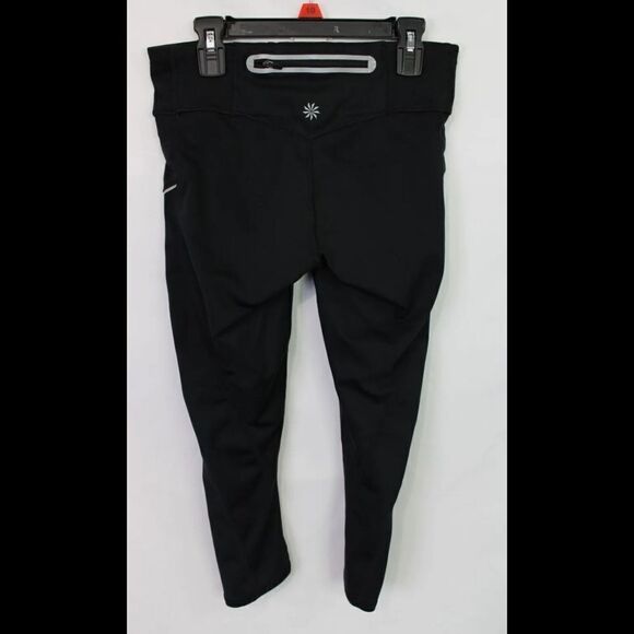 ATHLETA Womens Size X-Small Stride Capri Leggings Black Reflective Media Pocket - Picture 3 of 7